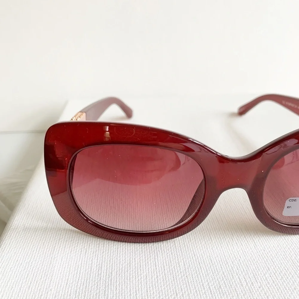 NWT retro vintage style red and gold sunglasses